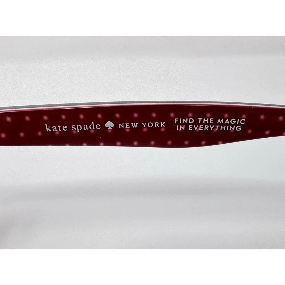 Kate Spade Cailin/F YDC Eyeglass Frames Only 145 Red Polka Dot Black Authentic